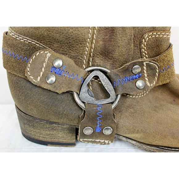 Bed Stu Footwear Woman Sz 11 Brown Suede Leather Riding Tall Boots Western - Picture 10 of 12